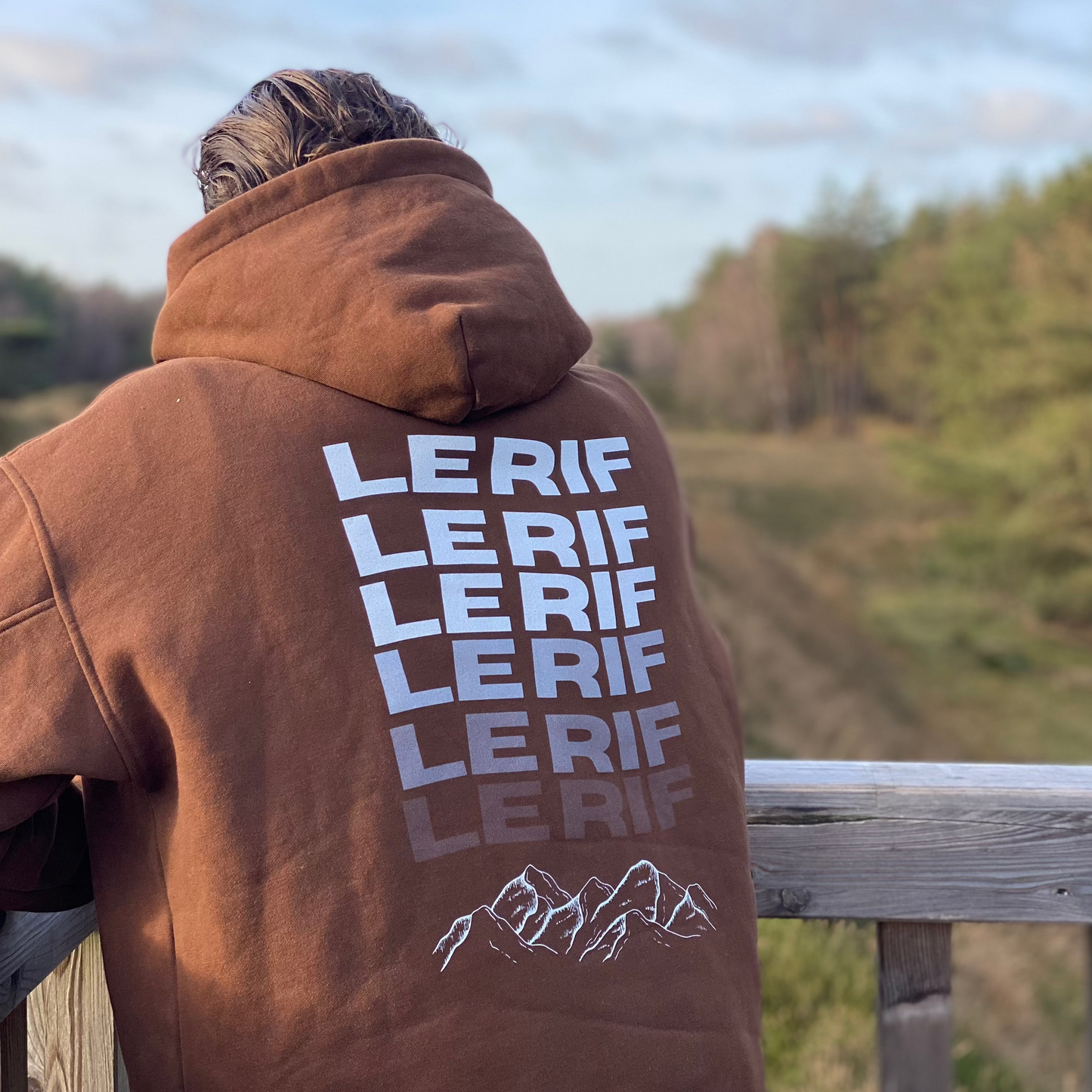 Le Rif Original Oversized Hoodie Brown
