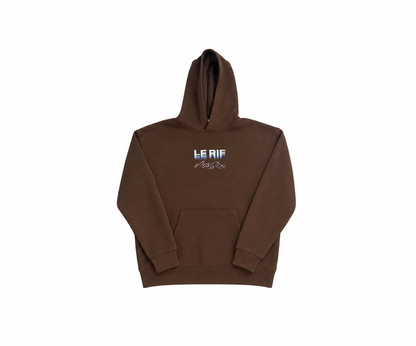 Sweat à capuche surdimensionné original Le Rif marron