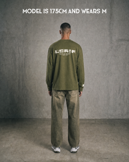 IZOURAN LONGSLEEVE | ZITOUN GREEN-WHITE