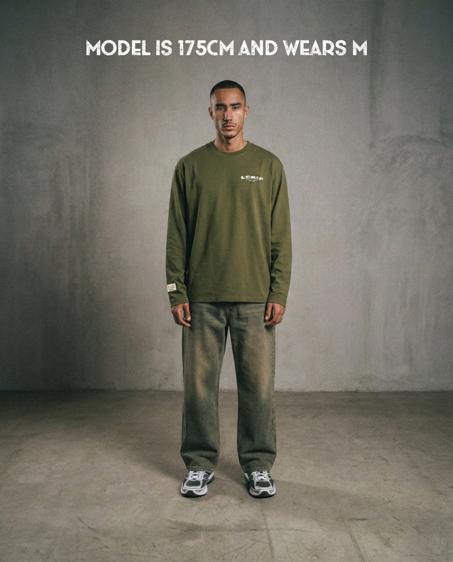 IZOURAN LONGSLEEVE | ZITOUN GREEN-WHITE