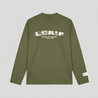 IZOURAN LONGSLEEVE | ZITOUN GREEN-WHITE