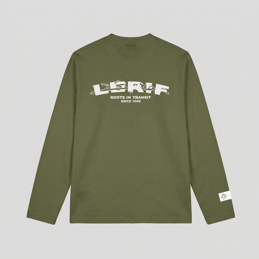 IZOURAN LONGSLEEVE | ZITOUN GREEN-WHITE