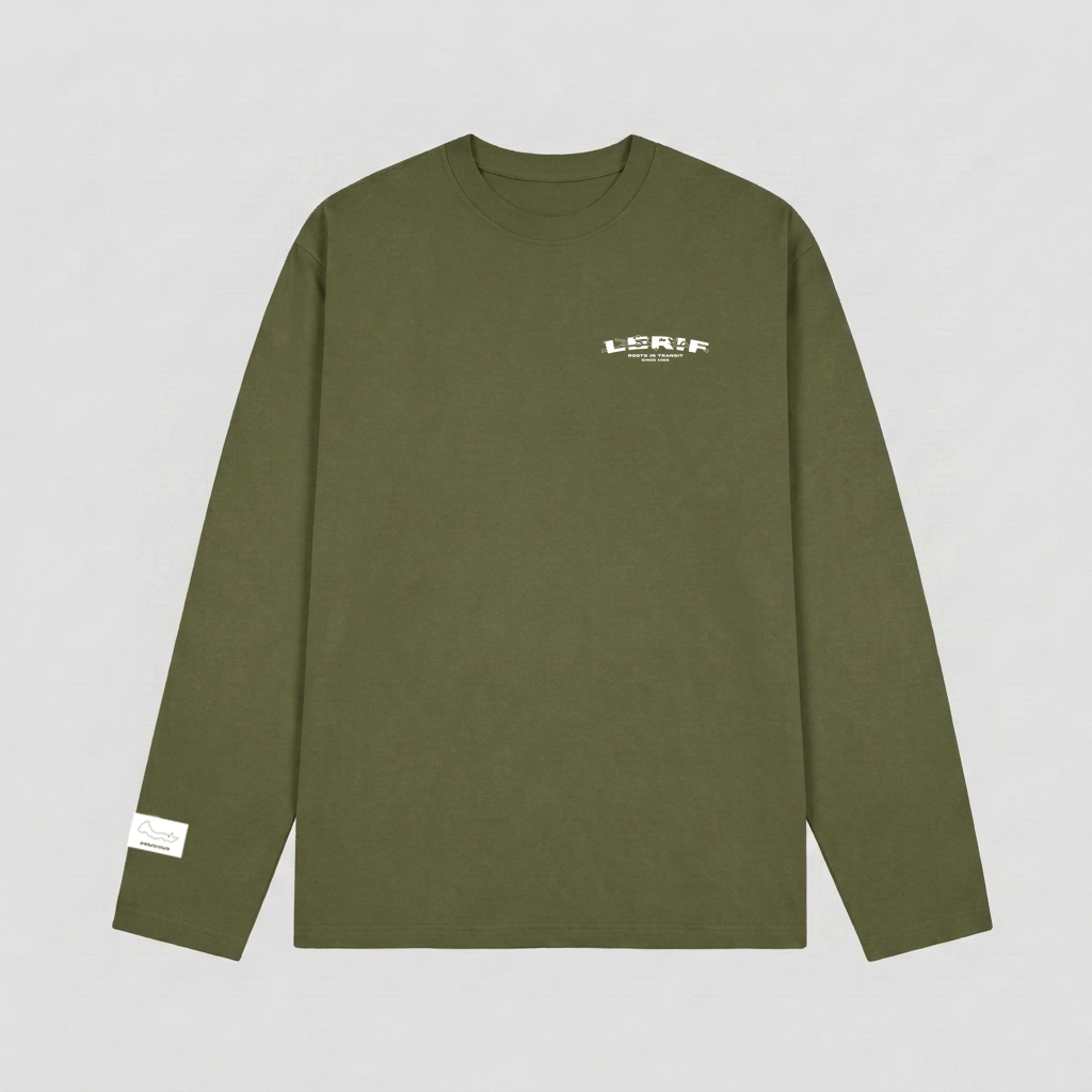 IZOURAN LONGSLEEVE | ZITOUN GREEN-WHITE