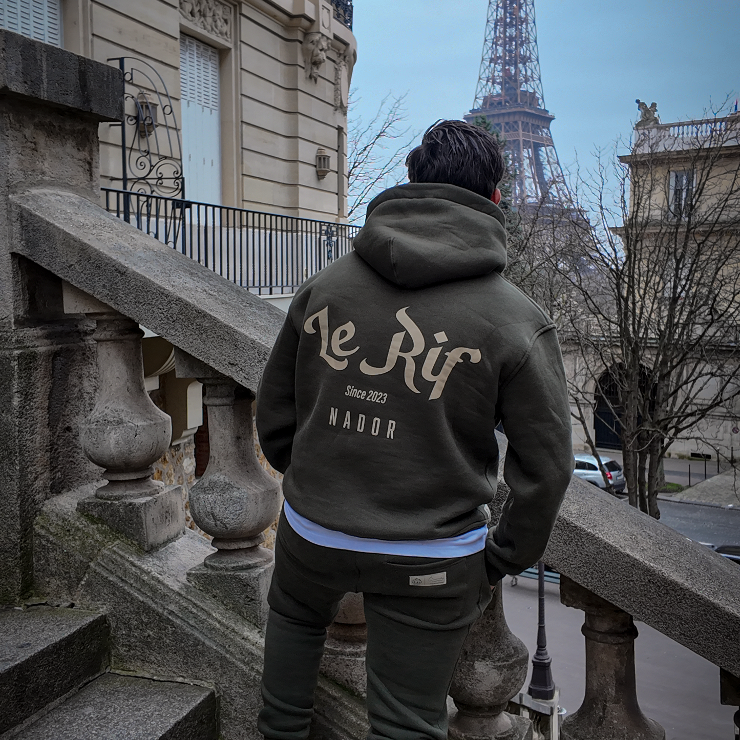 Le Rif Heritage Hoodie Olive Green