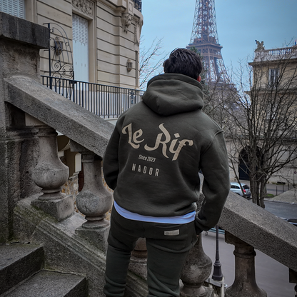 Le Rif Heritage Hoodie Olive Green